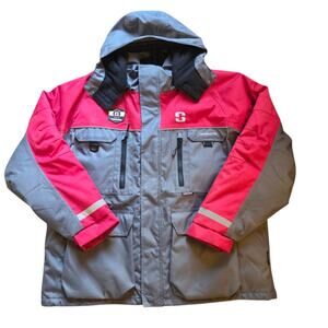 StrikerICE Men Hardwater Jacket Sureflote Flotation Technology Gray/Red 2XL
